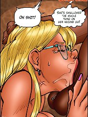 Hard cock entering juicy white pussy, see more in John Person comic porn