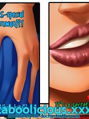 So what are we learning today, young man? Are you want to touch these huge cartoon boobs?