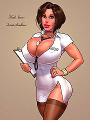 Head registered nurse Ivana Swallows is really sexy cartoon woman from John Persons pit comics