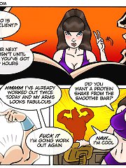 Free comic porn. Did you want a protein shake from the smoothie bar? Naw, I'm cool!