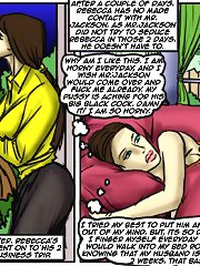 Interracial cartoons. My pussy is aching for his big black cock, I finger myself thinking about it