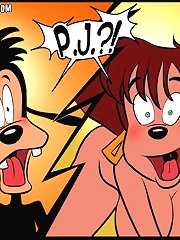 Cartoons dog gallery where P.J. comeback to home